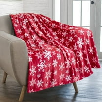 Christmas Snowflake Print Blanket 27.5"x39" - Soft Warm Polyester Nap Blanket for Sofa Bed Camping
