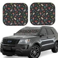 thumbnail image 2 of Bingfone Forest Flora and Insects Windshield Sun Shade 2-Piece Foldable Car Front Window Sunshade for Most Sedans SUV Truck-Large, 2 of 7