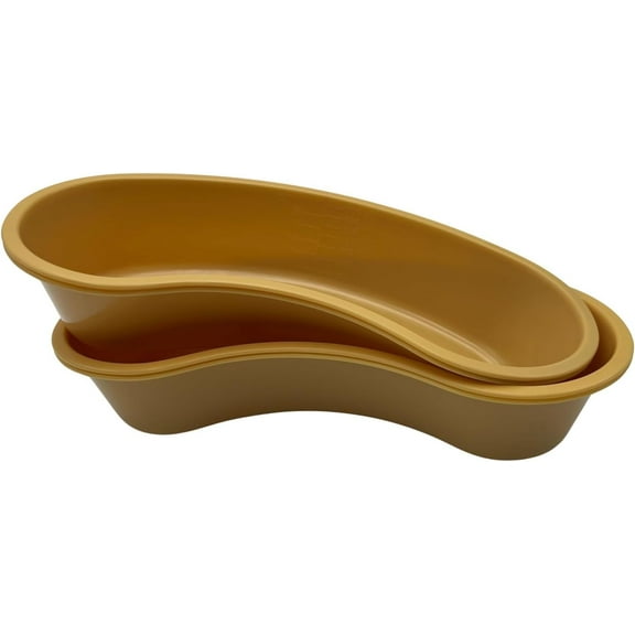 Graduated High Quality 700 cc Kidney Shaped Gold Emesis Basin (Pack of 4)