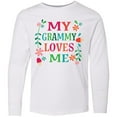 thumbnail image 3 of Inktastic My Grammy Loves Me Girls Apparel Long Sleeve Youth T-Shirt, 3 of 5