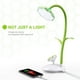 thumbnail image 4 of Lámpara de mesa LED infantil, lámpara de noche con sensor táctil flexible para lectura, recargable por USB y soporte para teléfono giratorio 360° (verde), 4 of 5