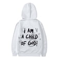 thumbnail image 5 of Christian Hoodies for Girl I Am A Child Of God Cute Graphic Hooded Sweatshirt with Pockets Pullover Tops, 5 of 6