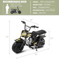 thumbnail image 7 of Oryxearth OGMR105 Plus Mini Dirt Bike, 105cc 4-Stroke Gas Powered Off Road Bike for Teens and Adult, 30mph, Up to 165 LBS, Racing Yellow, 7 of 7