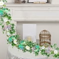 thumbnail image 5 of Moocorvic Artificial Rose Garland, 6.56 FT Floral Greenery Garland with Mixed Rose Flowers and Green Leaves for Wedding Dining Table Home Party Decor(White), 5 of 7