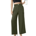 thumbnail image 2 of Yubnlvae Baggy Cargo Joggers - Women's Elastic Waist Hiking Pants (Wide Leg Sweatpants, Outdoor & Streetwear) Green L, 2 of 6