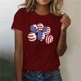 thumbnail image 2 of VKOYWKM 4th of July Shirts Women American Flag Star Stripe Graphic Tees Patriotic Crew Neck Independence Day Tops Casual Short Sleeve Summer T Shirts, 2 of 5