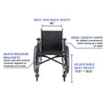 thumbnail image 3 of Silla de ruedas Invacare Tracer SX5 para adultos | Plegable para uso diario | Asiento de 40 cm | Reposabrazos de escritorio, 3 of 5
