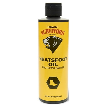 Herman Survivors Neatsfoot Oil Preserve Leather, Conditioner, Clear, 8oz