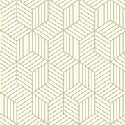 RoomMates Striped Hex Peel and Stick Wallpaper