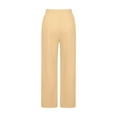 thumbnail image 5 of Girls Sweatpants Girls Yellow Pants Basic Girls Athletic Joggers Wide Leg Pants with Pocket 7-8 Years Boys Sweatpants, 5 of 6