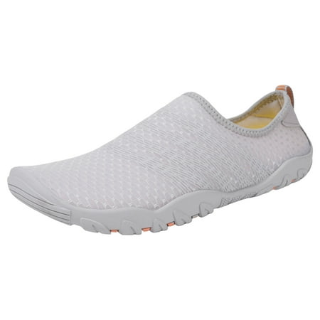 Fauean Womens Slip on Sneakers Fashionable Simple Non Slip Running Jogging Women s Shoes Grey Size 37