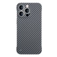 thumbnail image 2 of Case for iPhone 16 Pro Max Exposed Sides for Comfort, Fiber Pattern Designing, Shockproof Anti-fall Ultra Slim Thin Fit Rugged Hard Protective Frameless Design Phone Case Cover,Black, 2 of 8