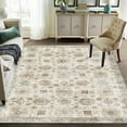 thumbnail image 5 of ReaLife Machine Washable Rug - Stain Resistant, Non-Shed - Eco-Friendly, Padded, Family & Pet Friendly - Made from Premium Recycled Fibers - Bryn Vintage Distressed - Ivory Beige Seafoam - 5' x 7', 5 of 6