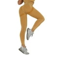 thumbnail image 1 of Pantalones de yoga elásticos de cintura alta para mujer - Leggings opacos con cintura en forma de V y efecto fruncido en los glúteos, 1 of 5