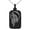 Black, variant on Stainless Steel Howling Mad Wolf Engraved Small Rectangle Dog Tag Charm Pendant Necklace