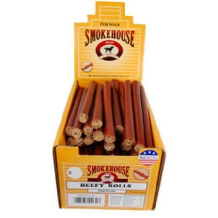 UPC: 0078565554313 | Smokehouse Beefy Rolls Bulk Dog Treat