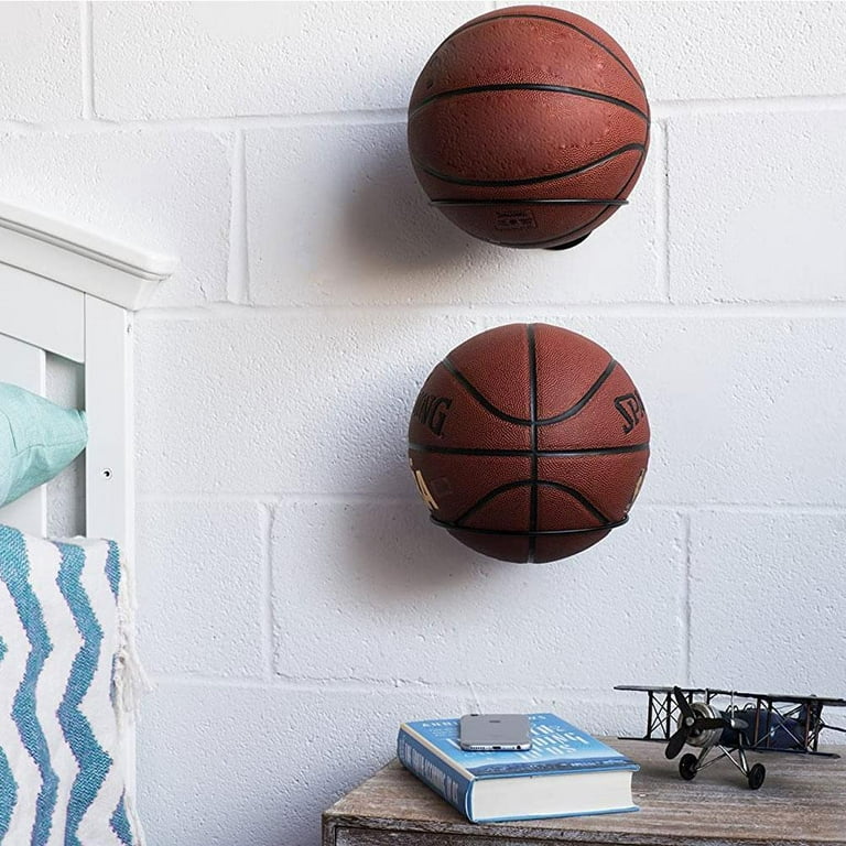 Basketball Display Stand Football Halter Wall-Mount Rack B3C1 Ball Ring V6K3