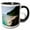 Black/White, variant on 3drose, Turquoise Water at Ofu Island, Manua Island Group, American Samoa, 11oz Two-tone Blue Mug