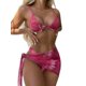 thumbnail image 2 of Traje de baño dividido de bikini de tres piezas de malla digital multicolor, traje de baño femenino de moda duradero para niña, traje de baño moderno, 2 of 4