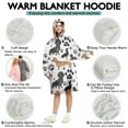 thumbnail image 5 of Wearable Oversized Blanket,Dachshund Footprint Wearable Blanket Hoodie for Adults,Cozy Hooded Blankets with Super Pockets,Super Warm Fuzzy Pullover for Women & Men, 5 of 6