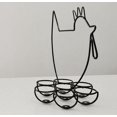 thumbnail image 2 of Dispensador de huevos Skelter, estante de metal con forma de pollo, soporte para huevos, cesta de almacenamiento de huevos, soporte para huevos vintage para cocina casera (negro), 2 of 5