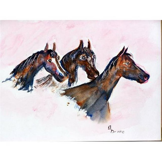 Betsy Drake PM419 Tapis de Place Trois Chevaux - Lot de 4