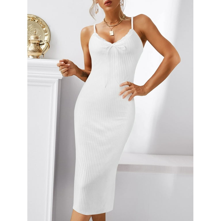 navy puff sleeve midi dress Square Neck Smocked Waist Puff Sleeve Midi Dress