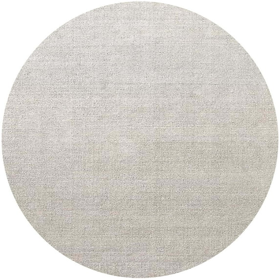 Ahgly Company Indoor Round Mid-Century Modern Silver Pink Oriental Area Rugs, 3' Round