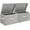 Gray, variant on Fabric Storage Bins with Lid, Decorative Storage Boxes for Shelves, Stackable Closet Organizer Basket with Handles, Large, Black, 2-Pack