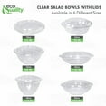 thumbnail image 6 of [25 PACK] 18oz Clear Disposable Salad Bowls with Lids - Clear Plastic Disposable Salad Containers for Lunch To-Go, Salads, Fruits, Airtight, Leak Proof, Fresh, Meal Prep | Rose Bowl Container (18 OZ), 6 of 8