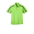 thumbnail image 5 of Port Authority Silk Touch Performance Colorblock Stripe Polo-S (Lime/ Steel Grey), 5 of 6