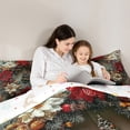 thumbnail image 5 of Feelyou Christmas Poinsettia Flower Bedding Comforter Set, Winter Festival Twin Comforter Sets, Teen Kid Child Adult Reversible Bedding Set, Super Cozy Room Decor, 2pcs, 5 of 8