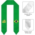 thumbnail image 2 of Class of 2024 Brazil Flag Graduation Stoles Shawl Sash Scraf For Study Aboard International Students Graduation's Day, 2 of 6