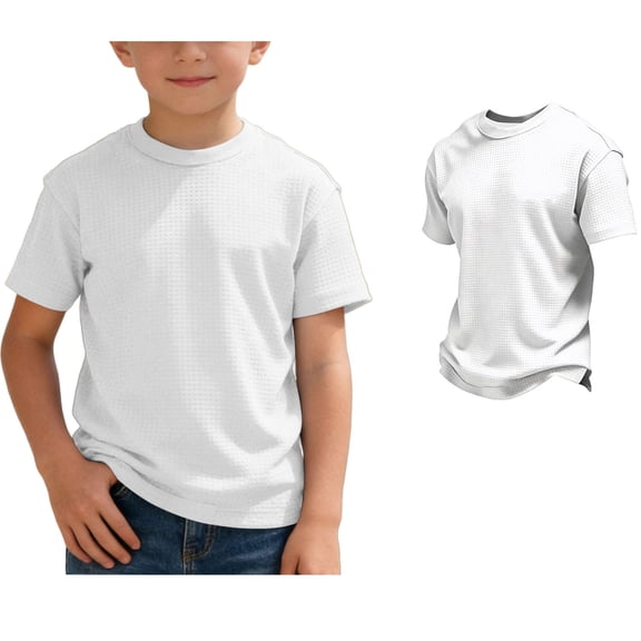 Tween T Shirts for Boys Round Neck Top Tee Short Sleeve White Tee Shirt Sports Outdoor Boys Summer Outfits 12-13 Years