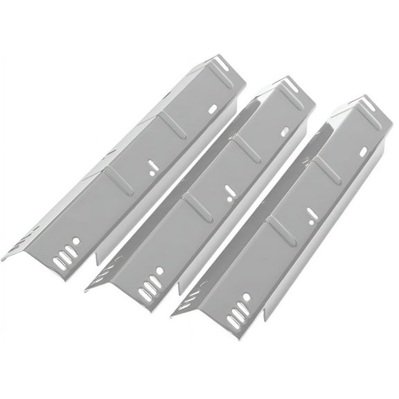 3-Pack, 15.25 Inch Heat Plates for Dyna glo DGH450CRP, RevoAce Dual Fuel Gas & Charcoal Combo Grill, Replacement Heat Shields / Heat Tents, Stainless Steel