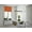 ORANGE, variant on SAMIMPORT-2011 Royal Blue Faux Silk Rod Pocket Valance Curtains, 38” x 18”