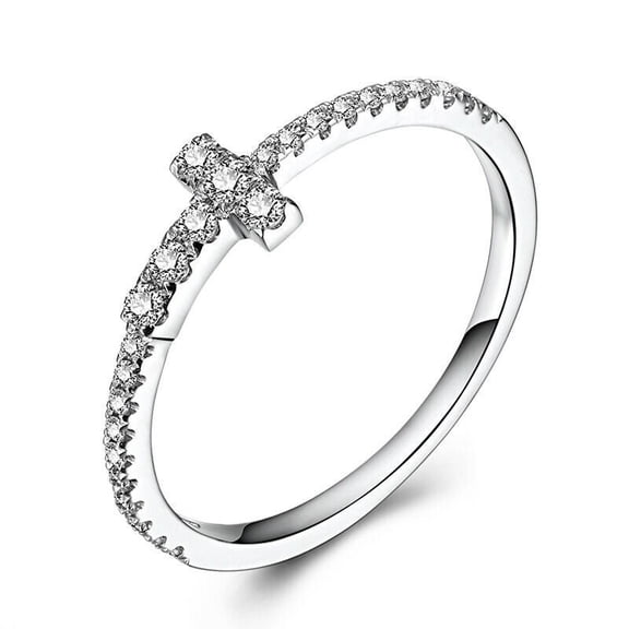 Moissanite Wedding Band, 2MM Round Cut Moissanite Band, T Shape Eternity Band, Minimalist Moissanite Band, Sterling Silver Ring,Gift for Her