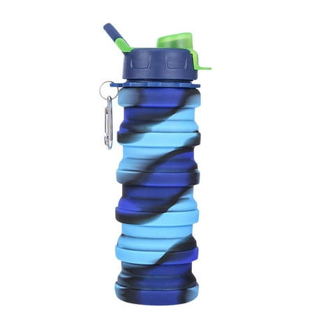 

YYNKM Kitchen Gadgets Silicone Collapsible Water Bottles 500ml Portable Foldable Expandable Water Bottle Sports Cups Leak Proof And Reusable For Outdoor Activities Travel Home & Kitchen