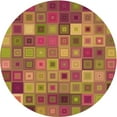 thumbnail image 1 of Ahgly Company Indoor Round Patterned Grapefruit Red Area Rugs, 5' Round, 1 of 6