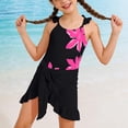 thumbnail image 1 of hengsof Maillot de Bain une Pièce Mignon pour Filles avec Jupe de Couverture Mode Été Floral à Volants Col Rond avec Coussinets de Poitrine Bretelles Réglables Maillot de Bain de Surf, 1 of 8
