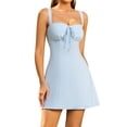 thumbnail image 1 of Vestido EYNMIN Summer Mini Sin Mangas Encaje A Line Azul para Mujer, 1 of 5