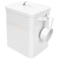 thumbnail image 1 of WHAMVOX 1Pcs Laundry Powder Bucket White Rectangular Iron Sheet for Household Users Detergent Storage 9x8in, 1 of 8