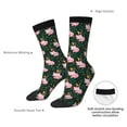 thumbnail image 4 of Logiee Pink Sleeping Fox Print Adult Socks for Men & Women,Calf Socks, Ankle Socks,Boots Socks,Breathable Casual Sock,Unisex Crew Socks, 4 of 6