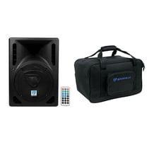 Rockville RPG8BT 8" Bluetooth Powered 400w DJ PA Speaker Carry Bag