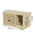 thumbnail image 3 of Oubayajia Cat Litter Box Cabinet with Doors, Litter Box Furniture Hidden, Cat Washroom, Natural, 3 of 8