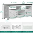 thumbnail image 6 of Dextrus Buffet Cabinet, 59" Farmhouse Storage Sideboard with Barn Door for Home Dinning Living Room, Black, 6 of 9
