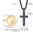 thumbnail image 2 of KeyStyle Cross Necklace for Men Stainless Steel Cross Pendant Necklace Catholic Christian Religious Gifts Valentines Anniversary Jewelry Gift for Husband, 2 of 7