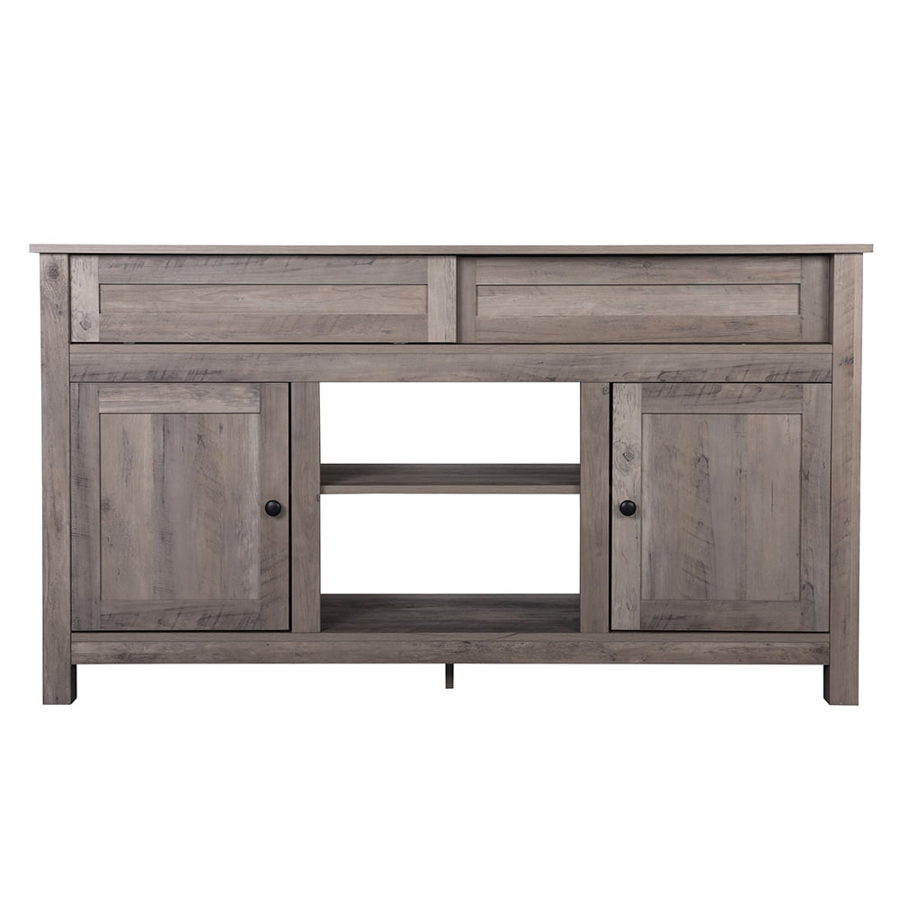 Kepooman SOLID WOOD Universal TV Media Stand, 58 Inches Wide, Transitional, Living Room Entertainment Center, Storage Cabinet & Shelves, Black Kepooman SOLID WOOD Universal TV Media Stand, 58 Inches Wide, Transitional, Living Room Entertainment Center, Storage Cabinet & Shelves, Black