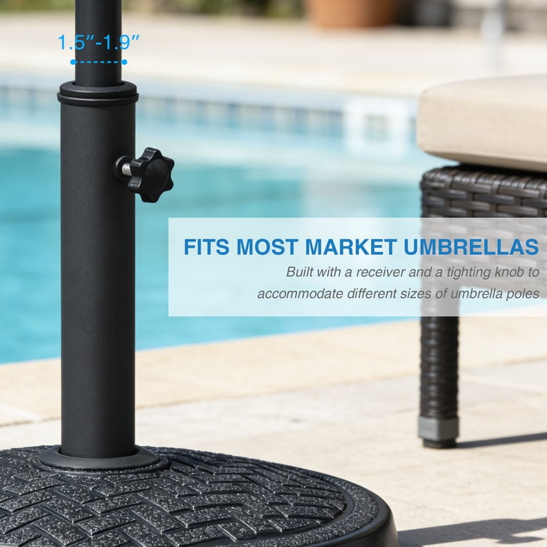 KOOL Compact Umbrella Base, 18 lbs, 16-Inch Round, Black photo 6