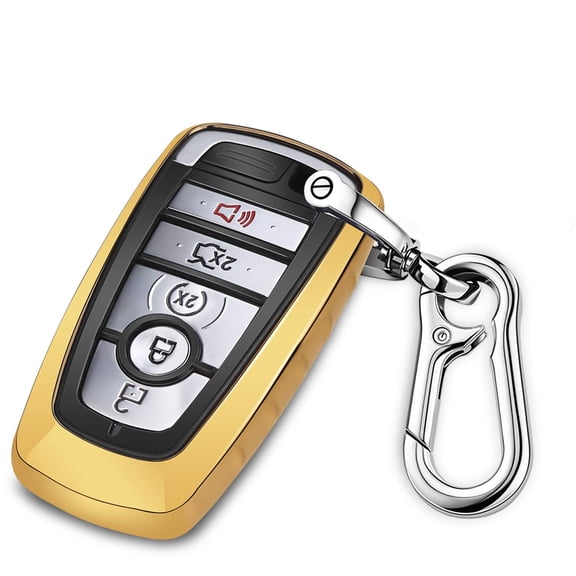 for Ford Key fob Cover,TPU Car Key Case Protector with Keychain Compatible with 2017 2018 2019 Ford Fusion F150 F250 F350 F450 F550 Edge Explorer Escape Mustang 3/4/5 buttons Smart Key